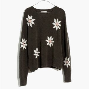 Madewell Floral Intarsia Pullover